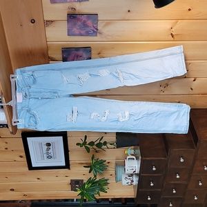 Revice Denim Straight Leg Distressed Jeans